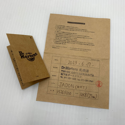 【中古品】【メンズ】 Dr.Martens ドクターマーチン JADON SMOOTH LEATHER PLATFORM BOOTS 15265100 ジェイドン スムースレザー プラットフォームブーツ 靴 サイドジップ 164-260711-ko-05-tei サイズ：UK8(27cm相当) カラー：ホワイト 万代Net店