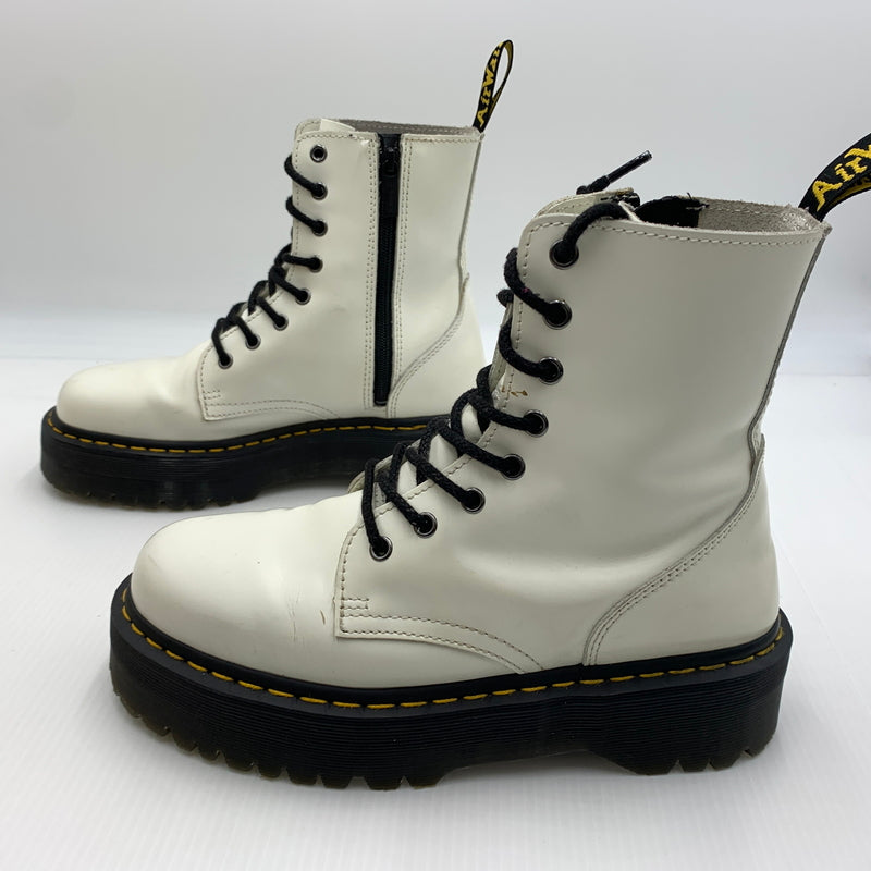 【中古品】【メンズ】 Dr.Martens ドクターマーチン JADON SMOOTH LEATHER PLATFORM BOOTS 15265100 ジェイドン スムースレザー プラットフォームブーツ 靴 サイドジップ 164-260711-ko-05-tei サイズ：UK8(27cm相当) カラー：ホワイト 万代Net店