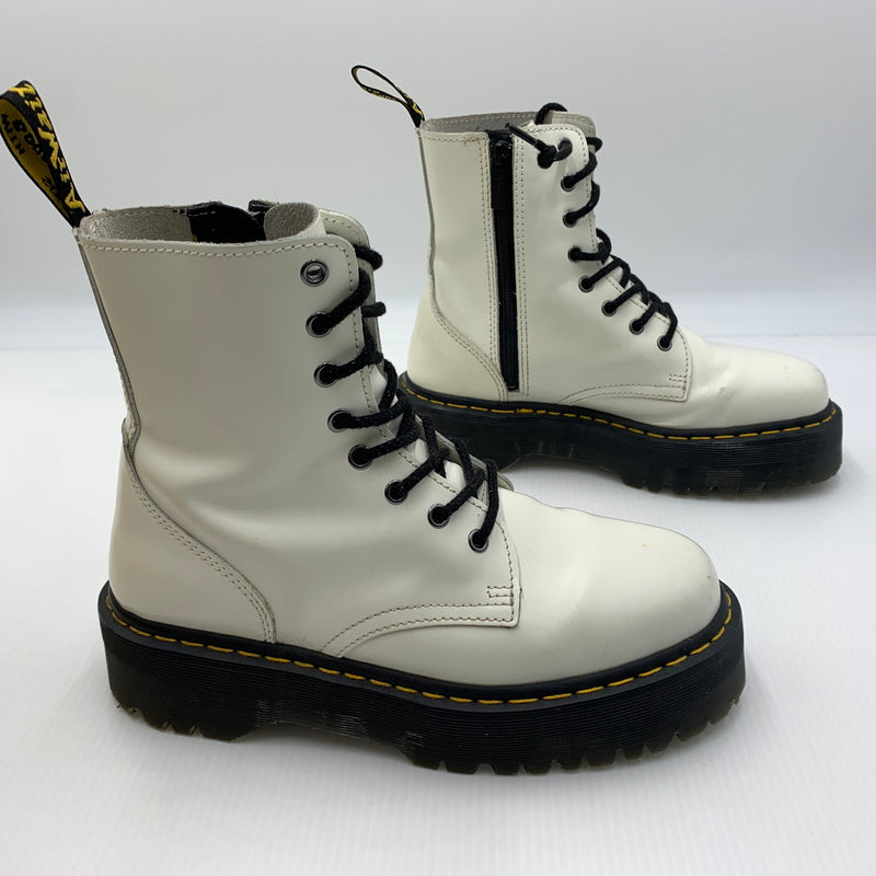 【中古品】【メンズ】 Dr.Martens ドクターマーチン JADON SMOOTH LEATHER PLATFORM BOOTS 15265100 ジェイドン スムースレザー プラットフォームブーツ 靴 サイドジップ 164-260711-ko-05-tei サイズ：UK8(27cm相当) カラー：ホワイト 万代Net店