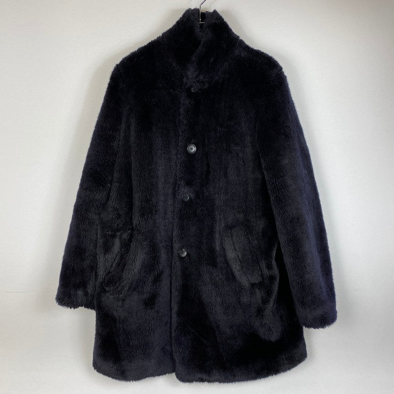 【現状渡し品】【メンズ】 HYSTERIC GLAMOUR ヒステリックグラマー × SUPREME シュプリーム 別注コラボ 17AW FUCKYOU FAUX FUR COAT ファック ユー フォー ファーコート アウター 140-260716-ss-12-tei サイズ：M カラー：ブラック 万代Net店