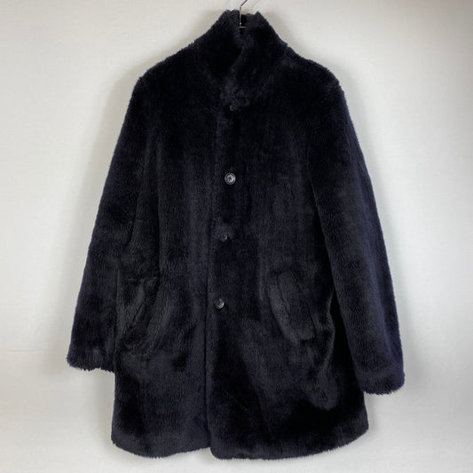 【現状渡し品】【メンズ】 HYSTERIC GLAMOUR ヒステリックグラマー × SUPREME シュプリーム 別注コラボ 17AW FUCKYOU FAUX FUR COAT ファック ユー フォー ファーコート アウター 140-260716-ss-12-tei サイズ：M カラー：ブラック 万代Net店