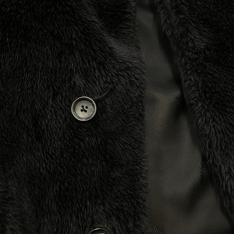 【現状渡し品】【メンズ】 HYSTERIC GLAMOUR ヒステリックグラマー × SUPREME シュプリーム 別注コラボ 17AW FUCKYOU FAUX FUR COAT ファック ユー フォー ファーコート アウター 140-260716-ss-12-tei サイズ：M カラー：ブラック 万代Net店