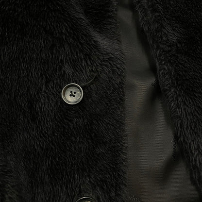 【現状渡し品】【メンズ】 HYSTERIC GLAMOUR ヒステリックグラマー × SUPREME シュプリーム 別注コラボ 17AW FUCKYOU FAUX FUR COAT ファック ユー フォー ファーコート アウター 140-260716-ss-12-tei サイズ：M カラー：ブラック 万代Net店
