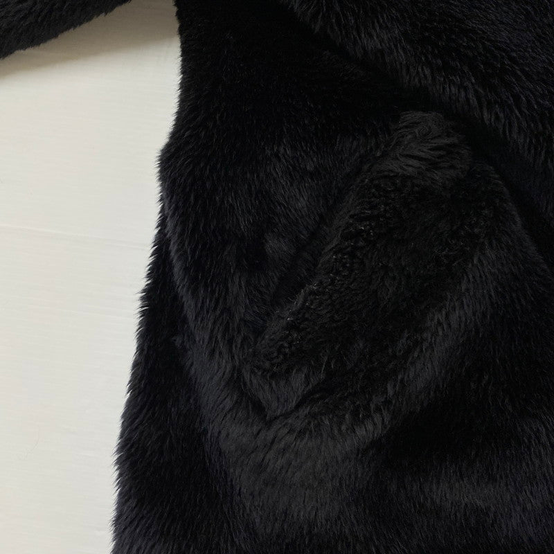 【現状渡し品】【メンズ】 HYSTERIC GLAMOUR ヒステリックグラマー × SUPREME シュプリーム 別注コラボ 17AW FUCKYOU FAUX FUR COAT ファック ユー フォー ファーコート アウター 140-260716-ss-12-tei サイズ：M カラー：ブラック 万代Net店