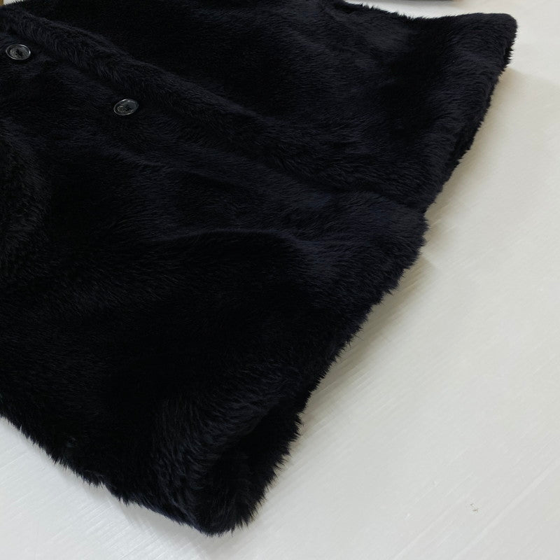 【現状渡し品】【メンズ】 HYSTERIC GLAMOUR ヒステリックグラマー × SUPREME シュプリーム 別注コラボ 17AW FUCKYOU FAUX FUR COAT ファック ユー フォー ファーコート アウター 140-260716-ss-12-tei サイズ：M カラー：ブラック 万代Net店