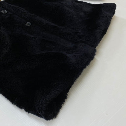 【現状渡し品】【メンズ】 HYSTERIC GLAMOUR ヒステリックグラマー × SUPREME シュプリーム 別注コラボ 17AW FUCKYOU FAUX FUR COAT ファック ユー フォー ファーコート アウター 140-260716-ss-12-tei サイズ：M カラー：ブラック 万代Net店