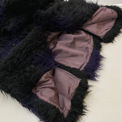 【中古品】【メンズ】 NEEDLES ニードルス ACRYLIC FUR BLURRED DOT COAT L0099 アクリリック ファー ブルード ドット コート アウター 140-260716-ss-13-tei サイズ：M カラー：ブラック 万代Net店