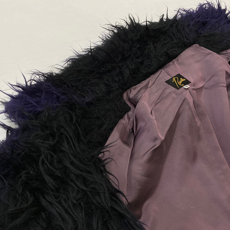 【中古品】【メンズ】 NEEDLES ニードルス ACRYLIC FUR BLURRED DOT COAT L0099 アクリリック ファー ブルード ドット コート アウター 140-260716-ss-13-tei サイズ：M カラー：ブラック 万代Net店