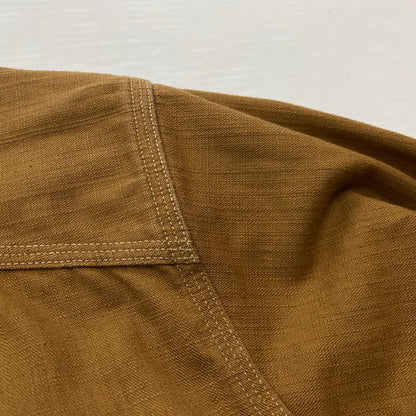 【中古品】【メンズ】 WAREHOUSE ウエアハウス × BIGYANK ビッグヤング 別注コラボ 30's VINTAGE YANK FLYER VENTILATION WORK SHIRTS 30年代 ヤングフライヤー ベンチレーション ワークシャツ 145-260712-sa-10-tei サイズ：14 カラー：ブラウン 万代Net店