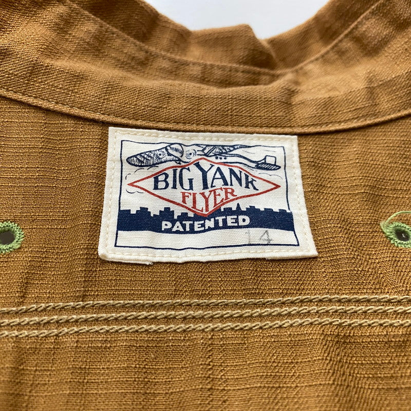 【中古品】【メンズ】 WAREHOUSE ウエアハウス × BIGYANK ビッグヤング 別注コラボ 30's VINTAGE YANK FLYER VENTILATION WORK SHIRTS 30年代 ヤングフライヤー ベンチレーション ワークシャツ 145-260712-sa-10-tei サイズ：14 カラー：ブラウン 万代Net店