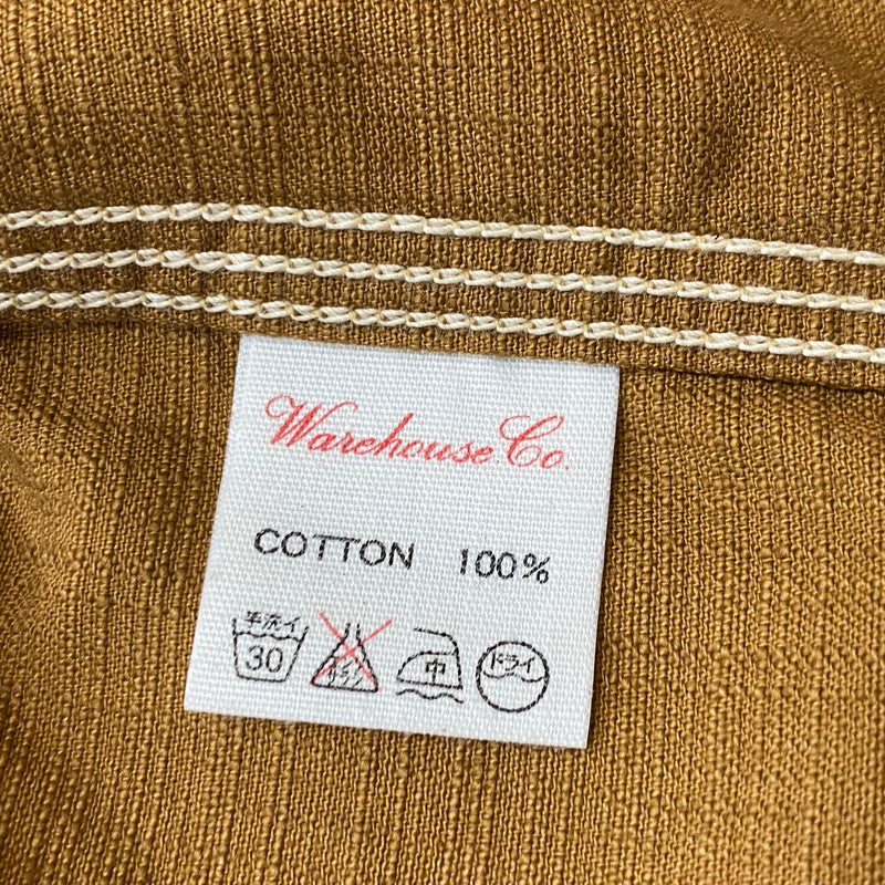 【中古品】【メンズ】 WAREHOUSE ウエアハウス × BIGYANK ビッグヤング 別注コラボ 30's VINTAGE YANK FLYER VENTILATION WORK SHIRTS 30年代 ヤングフライヤー ベンチレーション ワークシャツ 145-260712-sa-10-tei サイズ：14 カラー：ブラウン 万代Net店