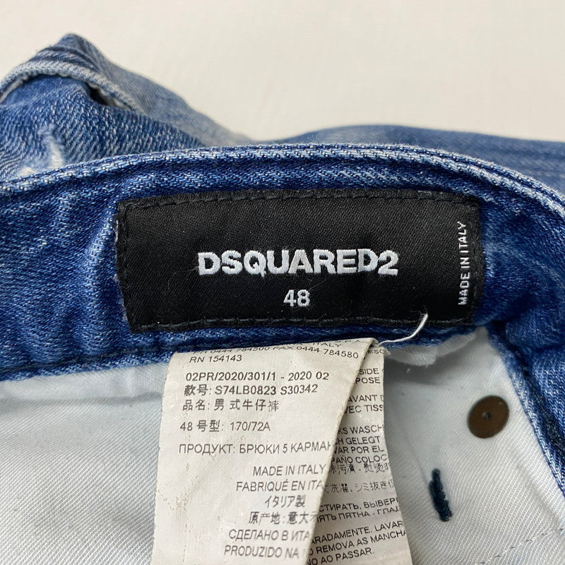 【中古品】【メンズ】 DSQUARED2 ディースクエアード TIDY BIKER JEAN S74LB0823 S30342 タイディー バイカー ジーン ボトムス デニム ジーンズ 152-260712-sa-09-tei サイズ：48 カラー：インディゴ 万代Net店