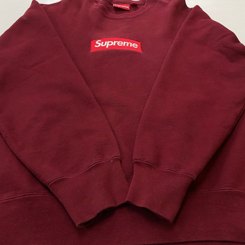 【中古品】【メンズ】 SUPREME シュプリーム 22AW BOXLOGO CREW NECK 2022年秋冬 ボックスロゴ クルーネック 長袖 トップス トレーナー 149-260712-sa-12-tei サイズ：M カラー：バーガンディー 万代Net店