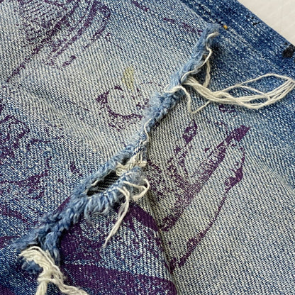 【中古品】【メンズ】 HYSTERIC GLAMOUR ヒステリック グラマー DESTROY ALL MONSTERS DENIM PANTS デストロイ オール モンスターズ ボトムス デニム ジーンズ 171-260712-sa-08-tei サイズ：XS カラー：インディゴ 万代Net店