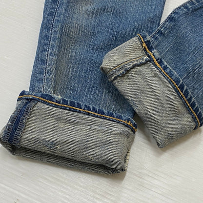 【中古品】【メンズ】 HYSTERIC GLAMOUR ヒステリック グラマー DESTROY ALL MONSTERS DENIM PANTS デストロイ オール モンスターズ ボトムス デニム ジーンズ 171-260712-sa-08-tei サイズ：XS カラー：インディゴ 万代Net店