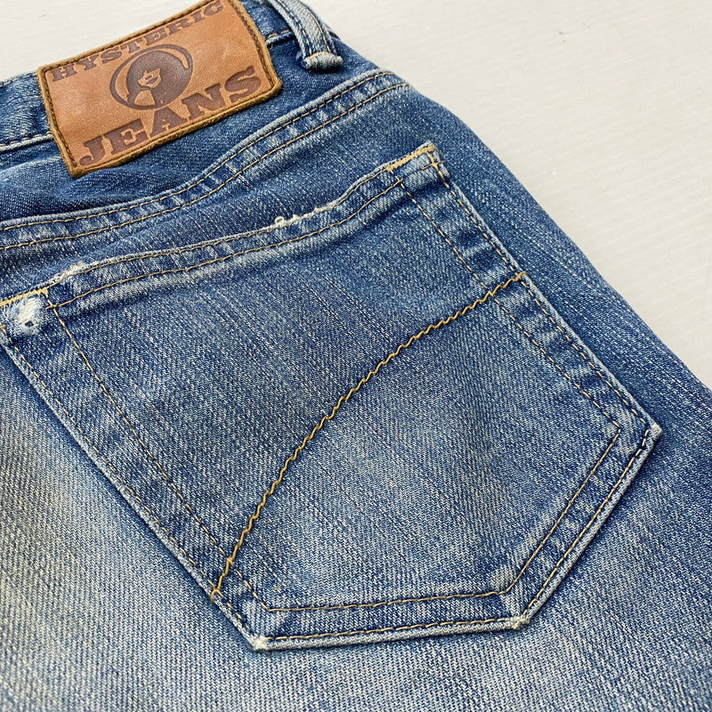 【中古品】【メンズ】 HYSTERIC GLAMOUR ヒステリック グラマー DESTROY ALL MONSTERS DENIM PANTS デストロイ オール モンスターズ ボトムス デニム ジーンズ 171-260712-sa-08-tei サイズ：XS カラー：インディゴ 万代Net店