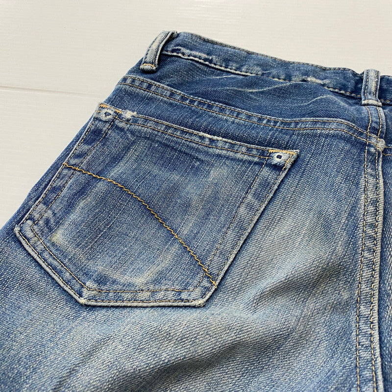 【中古品】【メンズ】 HYSTERIC GLAMOUR ヒステリック グラマー DESTROY ALL MONSTERS DENIM PANTS デストロイ オール モンスターズ ボトムス デニム ジーンズ 171-260712-sa-08-tei サイズ：XS カラー：インディゴ 万代Net店