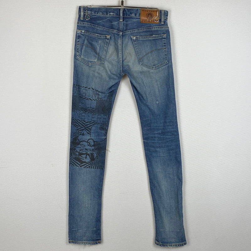 【中古品】【メンズ】 HYSTERIC GLAMOUR ヒステリック グラマー DESTROY ALL MONSTERS DENIM PANTS デストロイ オール モンスターズ ボトムス デニム ジーンズ 171-260712-sa-08-tei サイズ：XS カラー：インディゴ 万代Net店