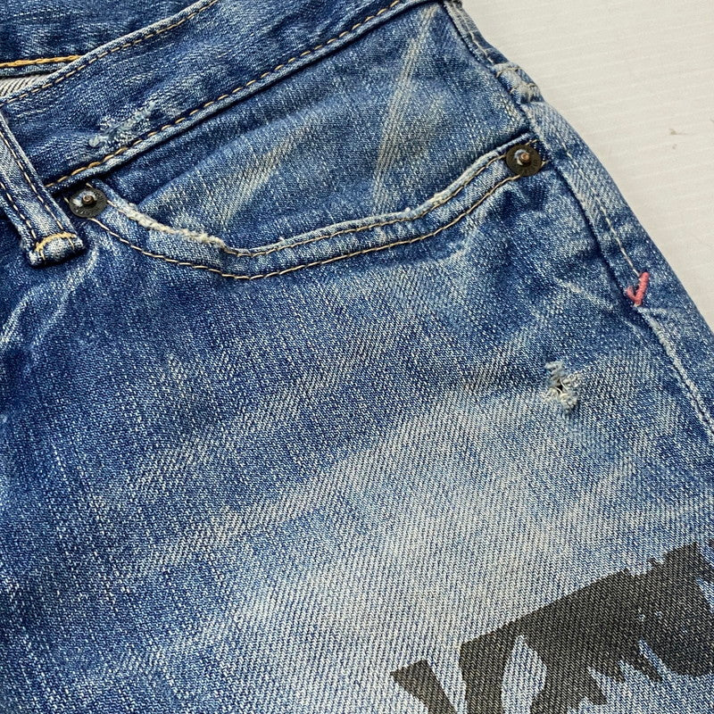 【中古品】【メンズ】 HYSTERIC GLAMOUR ヒステリック グラマー DESTROY ALL MONSTERS DENIM PANTS デストロイ オール モンスターズ ボトムス デニム ジーンズ 171-260712-sa-08-tei サイズ：XS カラー：インディゴ 万代Net店