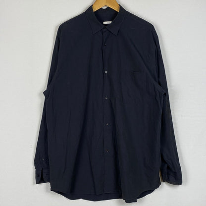 【中古品】【メンズ】 COMOLI コモリ 22AW REGULAR COLLAR L/S DRESS SHIRT W03-02001 2022年 秋冬 レギュラー カラー ロングスリーブ ドレス シャツ 長袖 トップス 140-260712-sa-04-tei サイズ：3 カラー：ブラック系 万代Net店