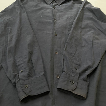 【中古品】【メンズ】 COMOLI コモリ 22AW REGULAR COLLAR L/S DRESS SHIRT W03-02001 2022年 秋冬 レギュラー カラー ロングスリーブ ドレス シャツ 長袖 トップス 140-260712-sa-04-tei サイズ：3 カラー：ブラック系 万代Net店