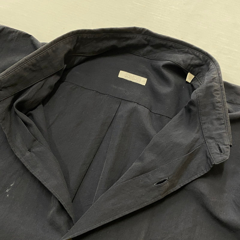 【中古品】【メンズ】 COMOLI コモリ 22AW REGULAR COLLAR L/S DRESS SHIRT W03-02001 2022年 秋冬 レギュラー カラー ロングスリーブ ドレス シャツ 長袖 トップス 140-260712-sa-04-tei サイズ：3 カラー：ブラック系 万代Net店