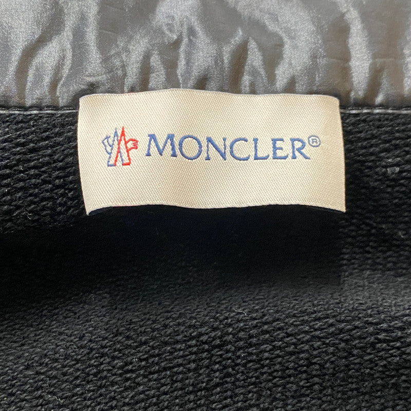 【中古品】【メンズ】 MONCLER モンクレール FELPA CON ZIP BLACK I20918G00037 フェルパ コン ジップ ブラック アウター 141-260712-sa-03-tei サイズ：S カラー：ブラック 万代Net店