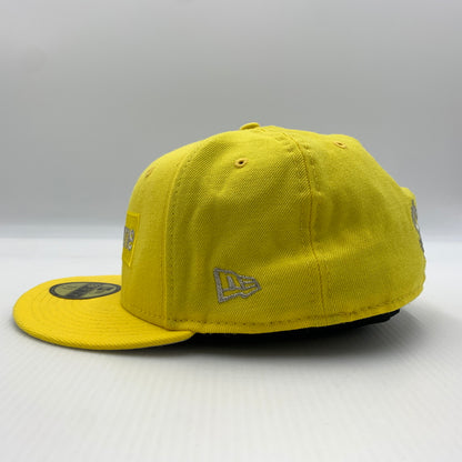 【中古品】【メンズ】 SUPREME シュプリーム × NEW ERA ニューエラ 別注コラボ 20SS ＄1M METALLIC BOX LOGO CAP ミリオンダラー メタリック ボックスロゴ キャップ 帽子 149-260730-yo-01-tei サイズ：７ 5/8 カラー：イエロー 万代Net店