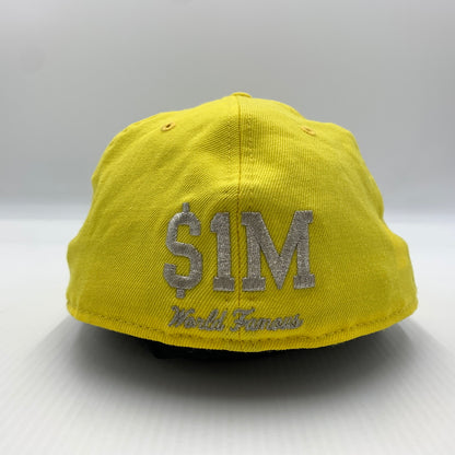 【中古品】【メンズ】 SUPREME シュプリーム × NEW ERA ニューエラ 別注コラボ 20SS ＄1M METALLIC BOX LOGO CAP ミリオンダラー メタリック ボックスロゴ キャップ 帽子 149-260730-yo-01-tei サイズ：７ 5/8 カラー：イエロー 万代Net店