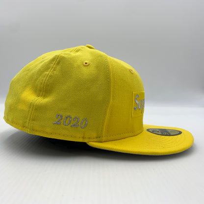 【中古品】【メンズ】 SUPREME シュプリーム × NEW ERA ニューエラ 別注コラボ 20SS ＄1M METALLIC BOX LOGO CAP ミリオンダラー メタリック ボックスロゴ キャップ 帽子 149-260730-yo-01-tei サイズ：７ 5/8 カラー：イエロー 万代Net店