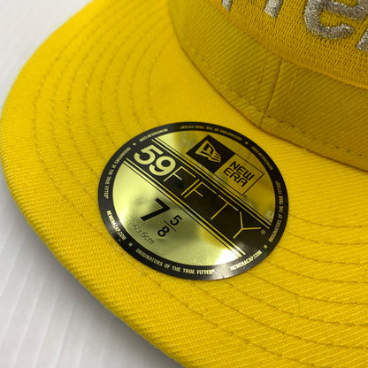 【中古品】【メンズ】 SUPREME シュプリーム × NEW ERA ニューエラ 別注コラボ 20SS ＄1M METALLIC BOX LOGO CAP ミリオンダラー メタリック ボックスロゴ キャップ 帽子 149-260730-yo-01-tei サイズ：７ 5/8 カラー：イエロー 万代Net店