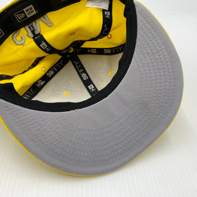 【中古品】【メンズ】 SUPREME シュプリーム × NEW ERA ニューエラ 別注コラボ 20SS ＄1M METALLIC BOX LOGO CAP ミリオンダラー メタリック ボックスロゴ キャップ 帽子 149-260730-yo-01-tei サイズ：７ 5/8 カラー：イエロー 万代Net店