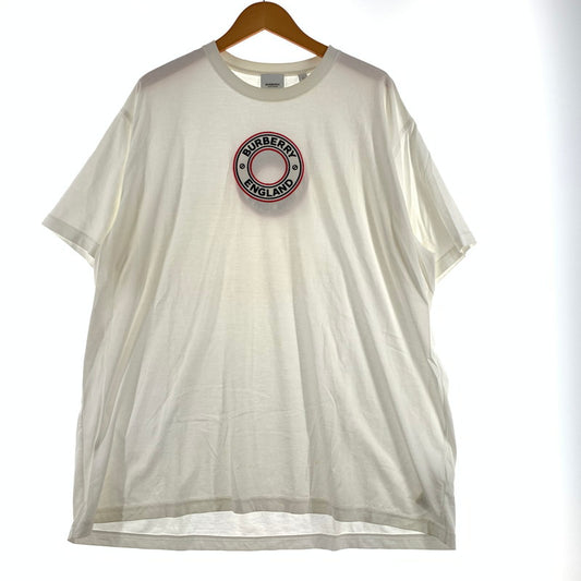 【現状渡し品】【メンズ】 BURBERRY バーバリー ARCHWAY CIRCLE LOGO TEE アーチウェイ サークルロゴ Tシャツ 半袖 トップス 141-260713-yo-12-tei サイズ：XL カラー：ホワイト 万代Net店