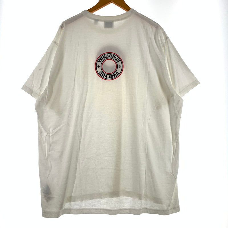 【現状渡し品】【メンズ】 BURBERRY バーバリー ARCHWAY CIRCLE LOGO TEE アーチウェイ サークルロゴ Tシャツ 半袖 トップス 141-260713-yo-12-tei サイズ：XL カラー：ホワイト 万代Net店