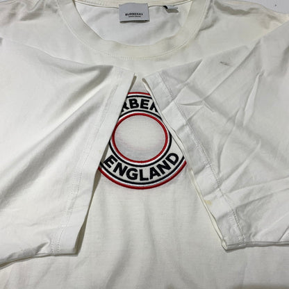 【現状渡し品】【メンズ】 BURBERRY バーバリー ARCHWAY CIRCLE LOGO TEE アーチウェイ サークルロゴ Tシャツ 半袖 トップス 141-260713-yo-12-tei サイズ：XL カラー：ホワイト 万代Net店