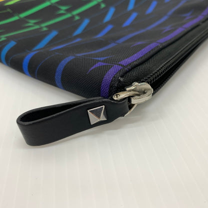 【中古品】【メンズ】 Valentino ヴァレンチノ RAINBOW LOGO CRUTCH BAG レインボー ロゴ クラッチバッグ カバン セカンドバッグ 180-260714-ko-10-tei カラー：ブラック/マルチ 万代Net店