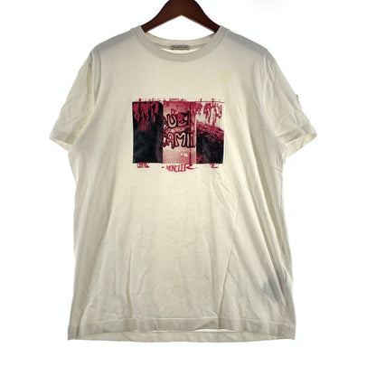 【中古品】【メンズ】 MONCLER モンクレール MAGLIA T-SHIRT F10918C72210 8390T マグリア Tシャツ 半袖 トップス 141-260713-yo-13-tei サイズ：XL カラー：ホワイト 万代Net店