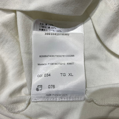 【中古品】【メンズ】 MONCLER モンクレール MAGLIA T-SHIRT F10918C72210 8390T マグリア Tシャツ 半袖 トップス 141-260713-yo-13-tei サイズ：XL カラー：ホワイト 万代Net店