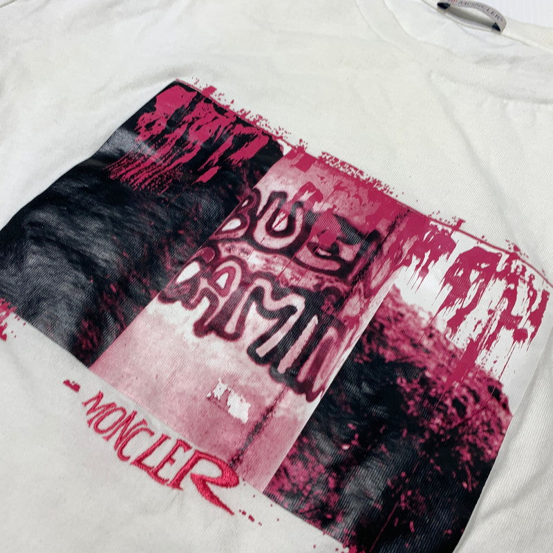 【中古品】【メンズ】 MONCLER モンクレール MAGLIA T-SHIRT F10918C72210 8390T マグリア Tシャツ 半袖 トップス 141-260713-yo-13-tei サイズ：XL カラー：ホワイト 万代Net店
