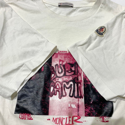 【中古品】【メンズ】 MONCLER モンクレール MAGLIA T-SHIRT F10918C72210 8390T マグリア Tシャツ 半袖 トップス 141-260713-yo-13-tei サイズ：XL カラー：ホワイト 万代Net店