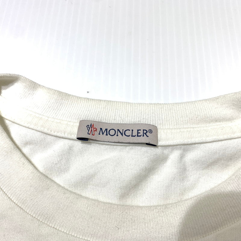 【中古品】【メンズ】 MONCLER モンクレール MAGLIA T-SHIRT F10918C72210 8390T マグリア Tシャツ 半袖 トップス 141-260713-yo-13-tei サイズ：XL カラー：ホワイト 万代Net店