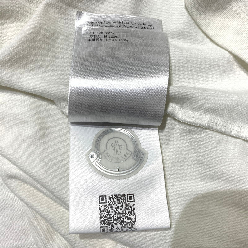 【中古品】【メンズ】 MONCLER モンクレール MAGLIA T-SHIRT F10918C72210 8390T マグリア Tシャツ 半袖 トップス 141-260713-yo-13-tei サイズ：XL カラー：ホワイト 万代Net店