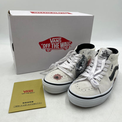 【中古品】【メンズ】 VANS バンズ × SUPREME シュプリーム × NATE LOMAN ネイト・ロウマン 別注コラボ SKATE GROSSO MID スケート グラッソ ミッド スニーカー 靴 162-260905-yo-11-teih サイズ：24cm カラー：ホワイト 万代Net店