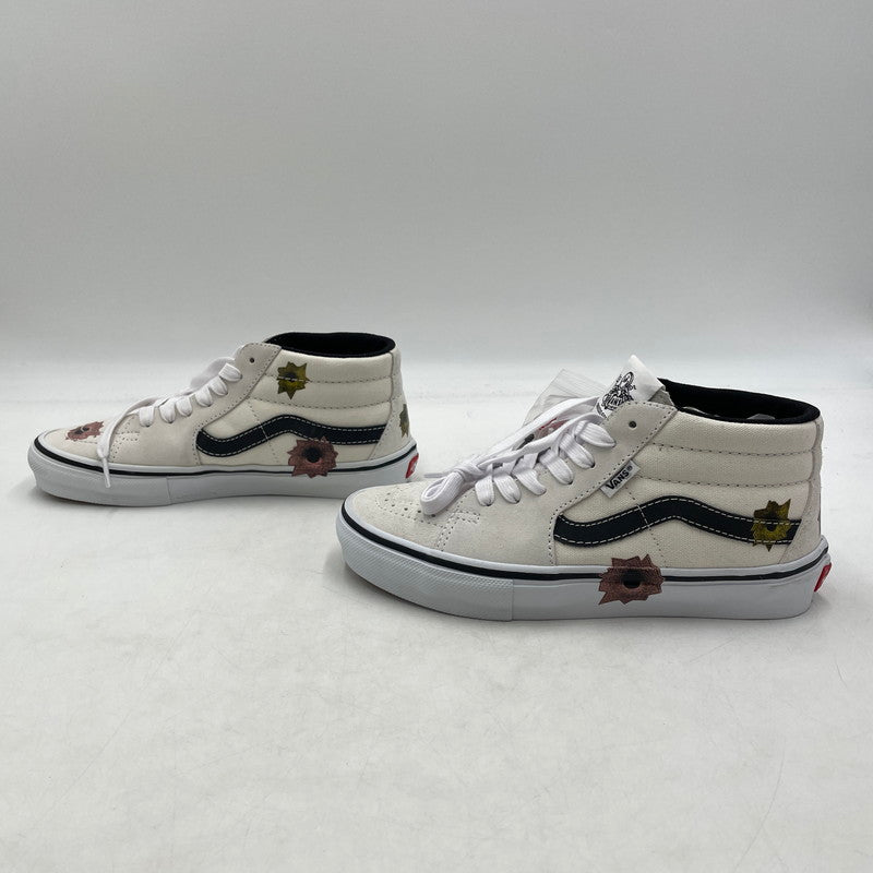 【中古品】【メンズ】 VANS バンズ × SUPREME シュプリーム × NATE LOMAN ネイト・ロウマン 別注コラボ SKATE GROSSO MID スケート グラッソ ミッド スニーカー 靴 162-260905-yo-11-teih サイズ：24cm カラー：ホワイト 万代Net店