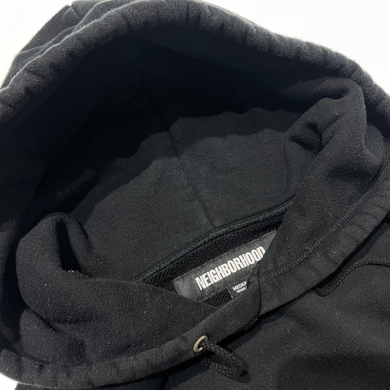 【中古品】【メンズ】 NEIGHBORHOOD ネイバーフッド × BOUNTY HUNTER バウンティーハンター 別注 コラボ 22AW PULLOVER PARKA 222UWBHN-CSM01S プルオーバー パーカー 長袖 トップス フーディー 142-260713-yo-06-tei サイズ：M カラー：ブラック 万代Net店