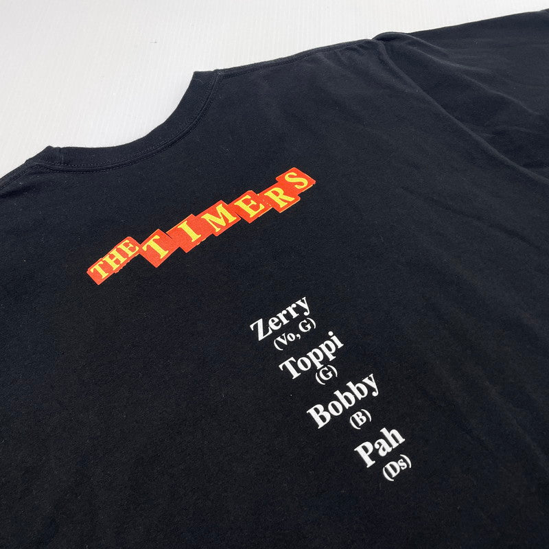 【中古品】【メンズ】 NEIGHBORHOOD ネイバーフッド × THE TIMERS . ザ・タイマーズ 別注 コラボ TEE SS Tシャツ ショートスリーブ 半袖 トップス 142-260713-yo-07-tei サイズ：M カラー：ブラック 万代Net店