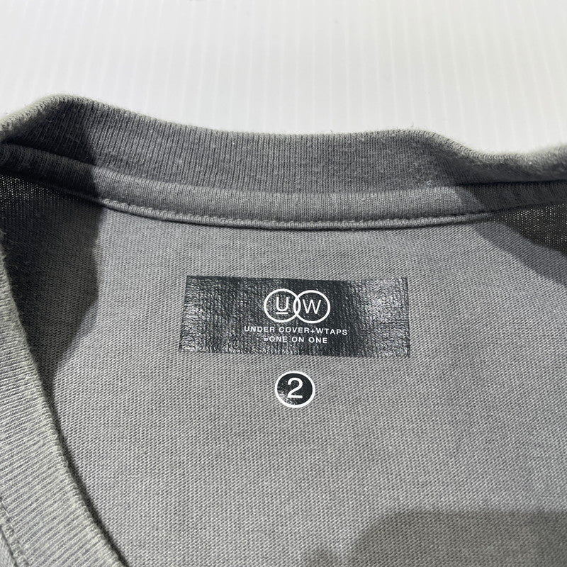 【中古品】【メンズ】 UNDERCOVER アンダーカバー × WTAPS ダブルタップス 別注 コラボ 25SS INDIVIDUALITY SS COTTON TEE 251ZUUCD-CSM06S インディビジュアリティー コットン Tシャツ 半袖 七人の侍 140-260713-yo-09-tei サイズ：2 カラー：グレー 万代Net店