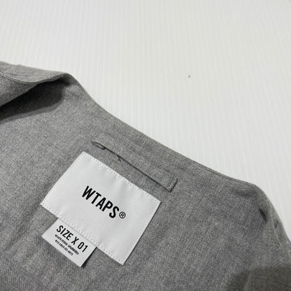 【中古品】【メンズ】 WTAPS ダブルタップス 23SS LEAGUE LS COTTON BASEBALL SHIRT 231TQDT-SHM07 リーグ ロングスリーブ コットン ベースボールシャツ 長袖 トップス 142-260713-yo-10-tei サイズ：01 カラー：グレー 万代Net店