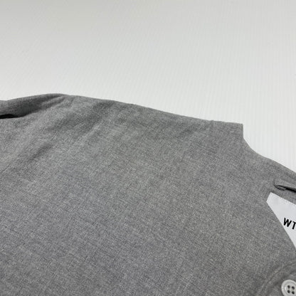 【中古品】【メンズ】 WTAPS ダブルタップス 23SS LEAGUE LS COTTON BASEBALL SHIRT 231TQDT-SHM07 リーグ ロングスリーブ コットン ベースボールシャツ 長袖 トップス 142-260713-yo-10-tei サイズ：01 カラー：グレー 万代Net店
