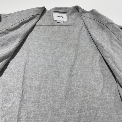 【中古品】【メンズ】 WTAPS ダブルタップス 23SS LEAGUE LS COTTON BASEBALL SHIRT 231TQDT-SHM07 リーグ ロングスリーブ コットン ベースボールシャツ 長袖 トップス 142-260713-yo-10-tei サイズ：01 カラー：グレー 万代Net店